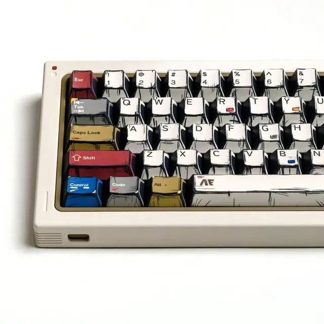 Alt view image 5 of 5 - ULTRAEQUIP PBT Keycaps Japenese Manga Anime Style 141 Keys Cherry Profile Dye Sub Retro Keycaps for Mechanical Keyboard