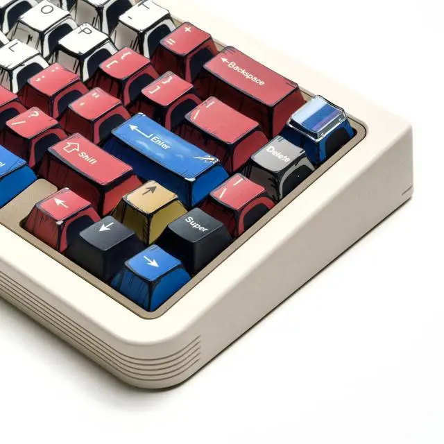 Alt view image 3 of 5 - ULTRAEQUIP PBT Keycaps Japenese Manga Anime Style 141 Keys Cherry Profile Dye Sub Retro Keycaps for Mechanical Keyboard