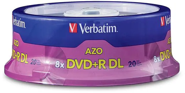 Main image of Verbatim DVD+R DL 8.5GB 8X with Branded Surface - 20pk Spindle