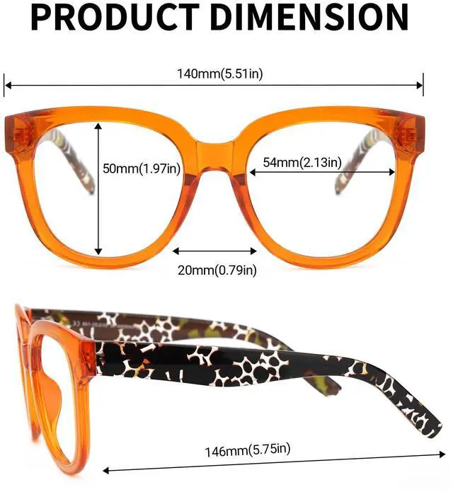 Alt view image 5 of 5 - VOOGLAM Oversized Square Eyeglasses Green for Women with Clear Lens Vernetta-9594-10