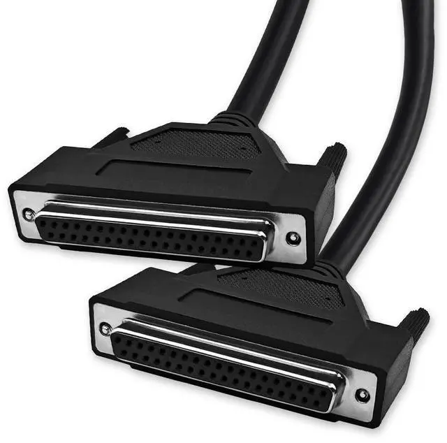 Main image of XANHAM DB37 37 Pin 16 Feet(5 Meter) Two Row Straight Through Serial Cable, Double Shielded(Metal Braiding&AL-foil), Female to Female, Black, SC930S09FF