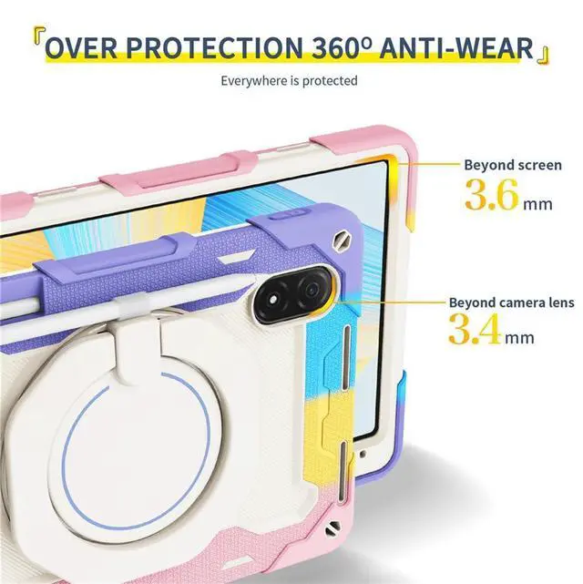 Alt view image 3 of 5 - Compatible with Honor Pad X9 Tablet Case 11.5" 3in1 Armor Heavy Shockproof Protective Rotundity Bracket with Shoulder Strap[Without Screen Protector&Pen] - E