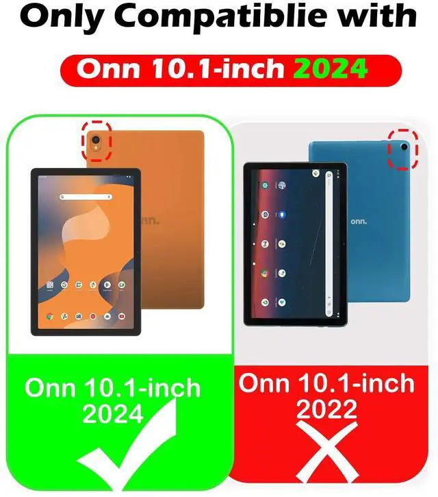 Alt view image 3 of 5 - YRH for Onn 10.1 Tablet Case (2024) Model#100135925, Kids EVA Cover with Strap Stand Handle, for Surf Walmart Onn Tablet Case 10.1 inch (Gen 4), Purple
