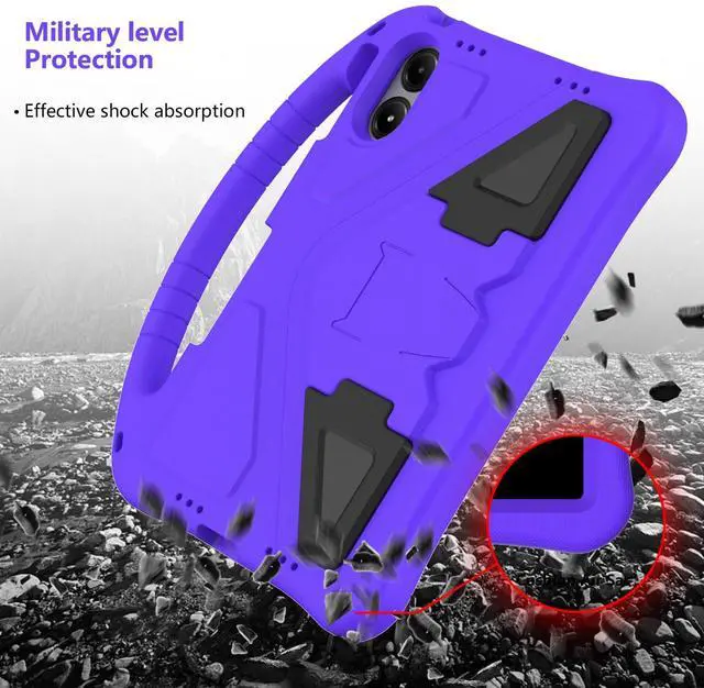 Alt view image 5 of 5 - YRH for Onn 12.1 Tablet Pro Case 2024 (Model 100146663), Kids EVA Shockproof Cover with Shoulder Strap for Walmart Surf Onn Tablet 12.1 inch, Purple