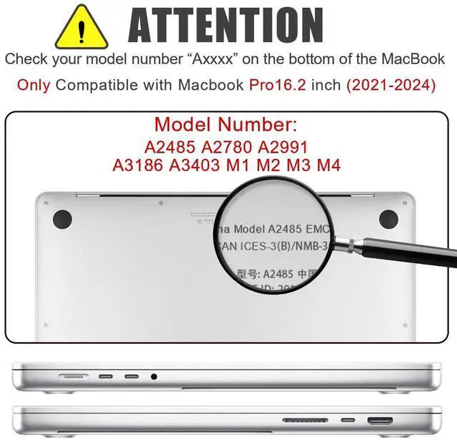 Alt view image 2 of 5 - YSCLBAHUK for MacBook Pro 16 inch Case M4 2024-2021 M3 M2 M1 Pro/Max Chip, Protective Pattern Hard Shell Case Plastic Laptop Cover for MacBook Pro 16 A3403 A3186 A2991 A2780 A2485, Engraving