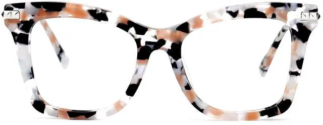 Main image of Zeelool Fashion Oversized Square Blue Light Blocking Glasses Anti UV Computer Glasses for Women ZJGX511972-03B Marbling