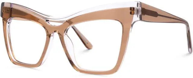 Alt view image 4 of 5 - Zeelool Vintage Cat Eye Blue Light Blocking Glasses for Women Dadoh ZJGA635987-03 Champagne