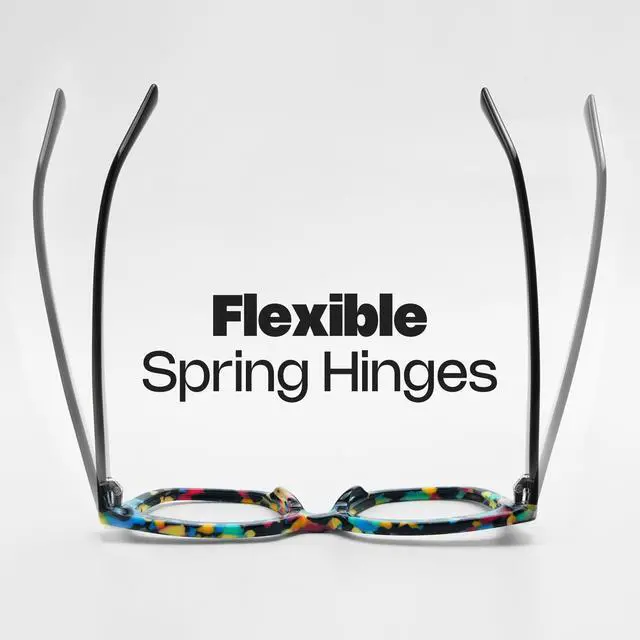 Alt view image 4 of 5 - Zeelool Blue Light Blocking Glasses for Woman, Fashion Glasses Frame Eyeglasses with Non-prescription Clear Lenses and Spring Hinge Nina ZJGA716969-09B