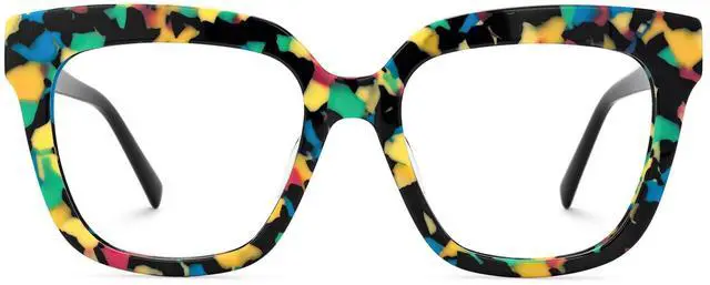 Main image of Zeelool Blue Light Blocking Glasses for Woman, Fashion Glasses Frame Eyeglasses with Non-prescription Clear Lenses and Spring Hinge Nina ZJGA716969-09B