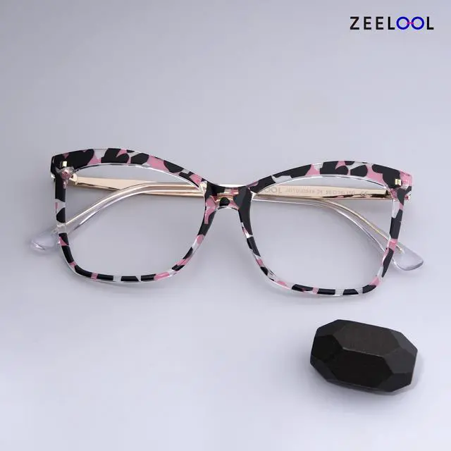 Alt view image 5 of 5 - Zeelool Blue Light Blocking Glasses for Women, Fashion Butterfly Glasses Computer Eyeglasses Eyewear Anti UV, Eyestrain and Glare ZJGT000044-24B