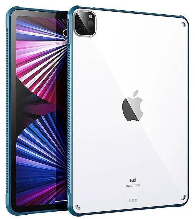 Alt view image 3 of 5 - SaharaCase Hard Shell Case for Apple iPad Pro 11" (3rd Generation 2021 & 4th Generation 2022) [Shockproof Bumper] Rugged Protection Antislip Cover (Clear Blue)