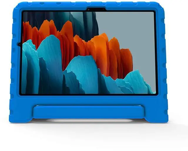 Alt view image 2 of 5 - SaharaCase KidProof Case for Samsung Galaxy Tab S7 and Tab S8 [Shockproof Bumper] Handle Kickstand Stylus Pen Holder Rugged Protection Anti-Slip Grip (Blue)