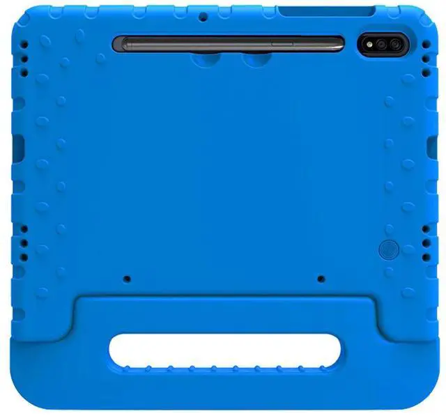 Alt view image 4 of 5 - SaharaCase KidProof Case for Samsung Galaxy Tab S7 and Tab S8 [Shockproof Bumper] Handle Kickstand Stylus Pen Holder Rugged Protection Anti-Slip Grip (Blue)