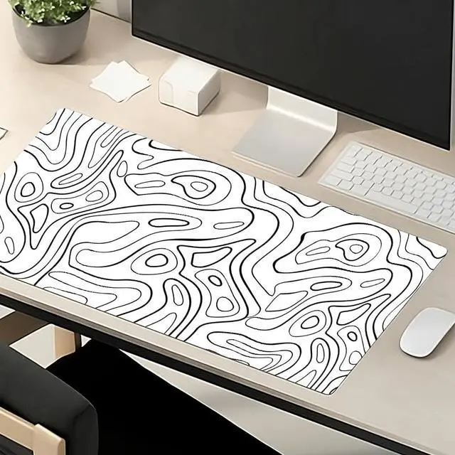 Alt view image 2 of 5 - Leviathan Topographic Mouse Pad in 2 Colors, 2 Sizes (XL, XXL) - 2 PC Gaming Mousepads with Full Desk Coverage
