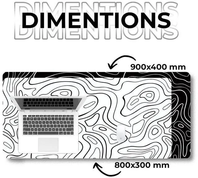 Alt view image 5 of 5 - Leviathan Topographic Mouse Pad in 2 Colors, 2 Sizes (XL, XXL) - 2 PC Gaming Mousepads with Full Desk Coverage