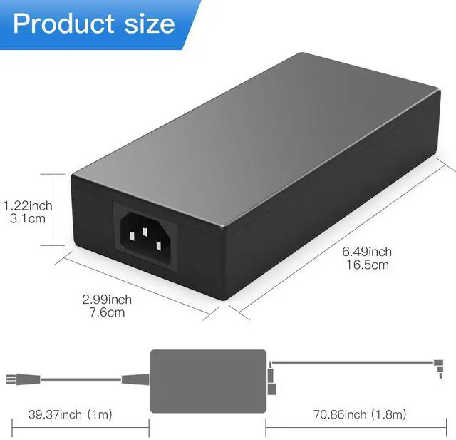 Alt view image 5 of 5 - 180W ADP-180TB H AC Adapter Fit for Asus ROG Zephyrus GA502DU GA502D GA502 GA502IU GA401 GA401I GA401II GA401IV TUF Gaming Laptop Charger F15 F17 FX505D FX505G Laptop Power Supply Charger