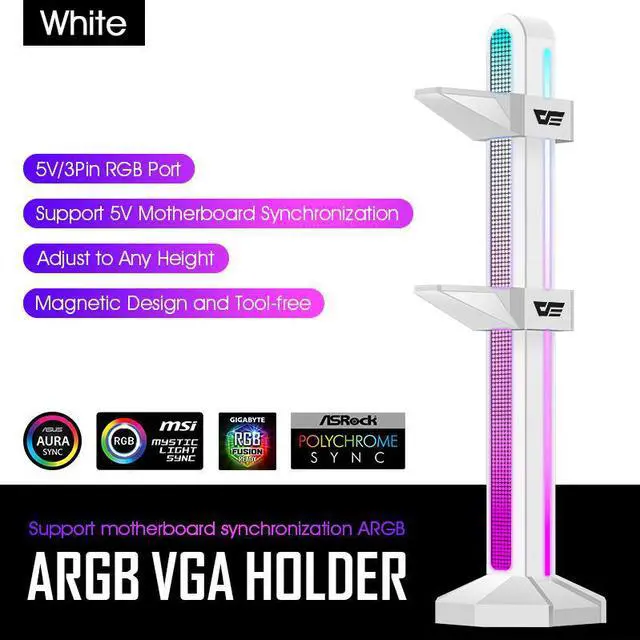 Alt view image 3 of 6 - Darkflash Graphics Card Bracket vga Holder Jack Desktop Computer Case 5V3Pin ARGB Video Card GPU Water Cooling Kit Support Stand