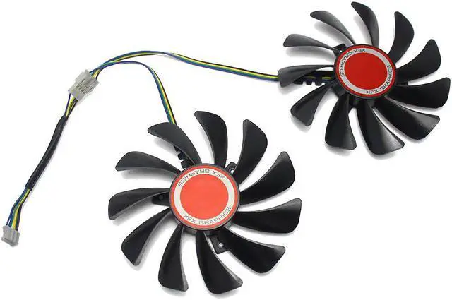 Alt view image 3 of 5 - 2pcs/set FDC10U12S9-C CF1010U12S 95mm Alternative RX590 GPU Video Card Cooler fan For XFX RX 590/580 VGA Video Card Cooling