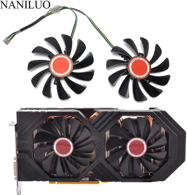 Main image of 2pcs/set FDC10U12S9-C CF1010U12S 95mm Alternative RX590 GPU Video Card Cooler fan For XFX RX 590/580 VGA Video Card Cooling