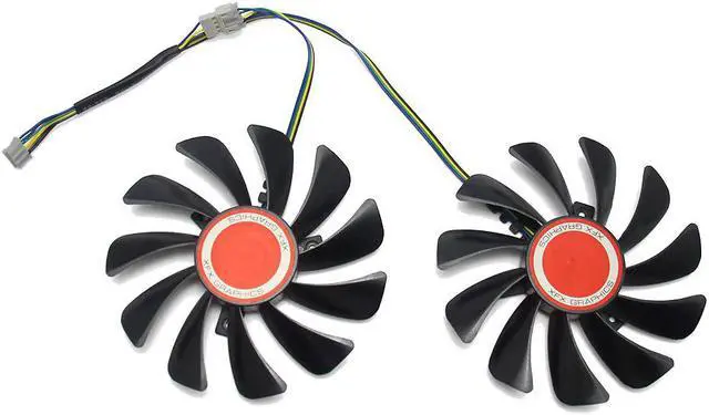 Alt view image 2 of 5 - 2pcs/set FDC10U12S9-C CF1010U12S 95mm Alternative RX590 GPU Video Card Cooler fan For XFX RX 590/580 VGA Video Card Cooling