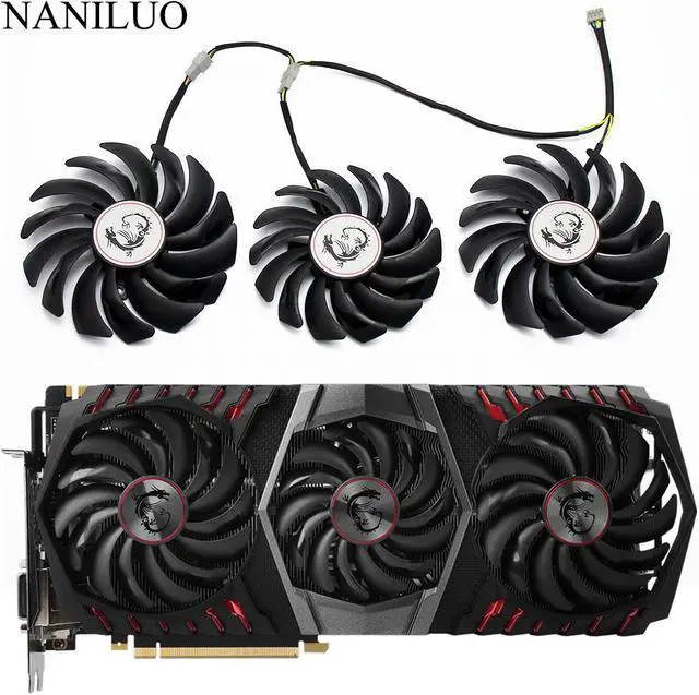 Main image of PLD10010S12HH PLD09210S12HH 4Pin Cooler Fan Replacement For MSI GEFORCE GTX 1080 Ti Gaming X Trio Graphics Card Cooling Fans
