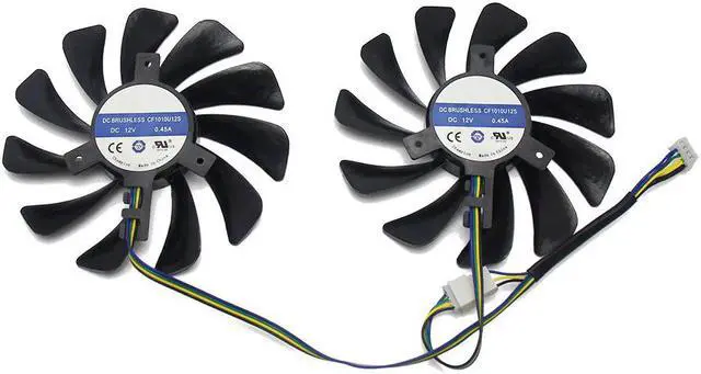 Alt view image 5 of 5 - 2pcs/set FDC10U12S9-C CF1010U12S 95mm Alternative RX590 GPU Video Card Cooler fan For XFX RX 590/580 VGA Video Card Cooling