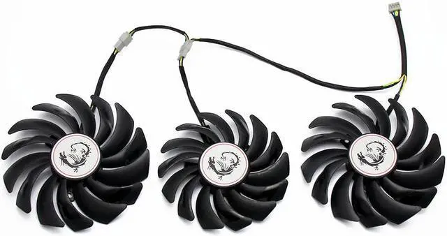 Alt view image 2 of 6 - PLD10010S12HH PLD09210S12HH 4Pin Cooler Fan Replacement For MSI GEFORCE GTX 1080 Ti Gaming X Trio Graphics Card Cooling Fans