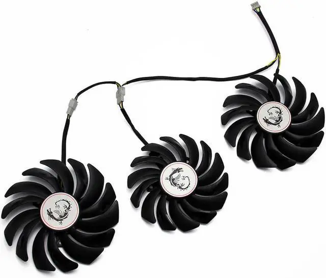 Alt view image 4 of 6 - PLD10010S12HH PLD09210S12HH 4Pin Cooler Fan Replacement For MSI GEFORCE GTX 1080 Ti Gaming X Trio Graphics Card Cooling Fans