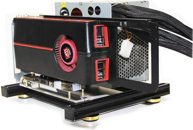 Alt view image 5 of 6 - Graphics card holder DIY external graphics card base with power supply base for ATX PSU aluminum support EXP GDC graphics card d