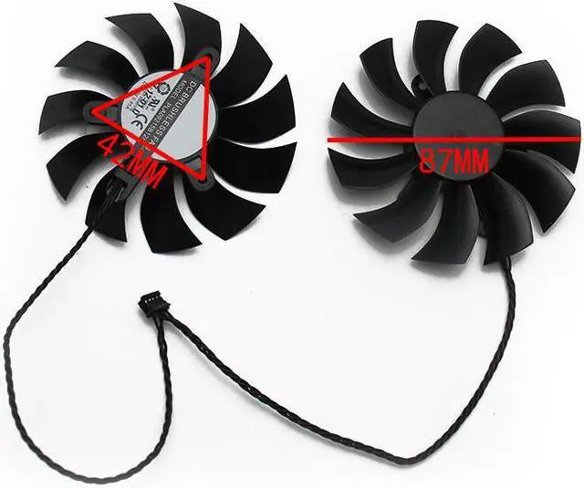 Alt view image 4 of 5 - 87mm PLA09215B12H 4Pin Fan Replace For EVGA GTX 1080 1070 1060 GTX1060 GTX1070 GTX1080 VGA Cooler Graphics Video Card Fan