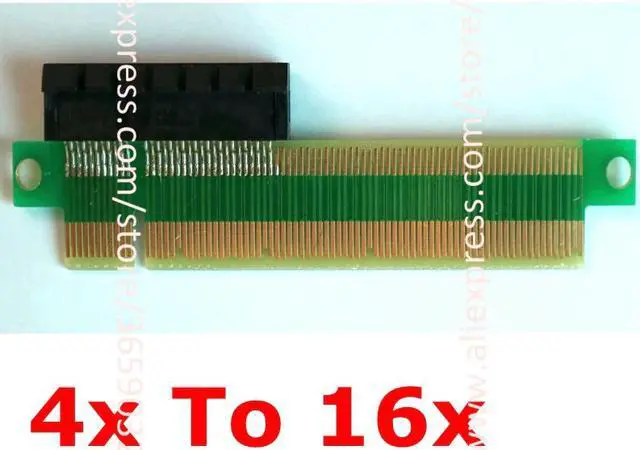 Alt view image 3 of 5 - PCI-E 1X 4X 8X 16X Female To PCI-E 16X Male Graphics Extension Connection Conversion Adapter Card Compatible with PCIe 3.0