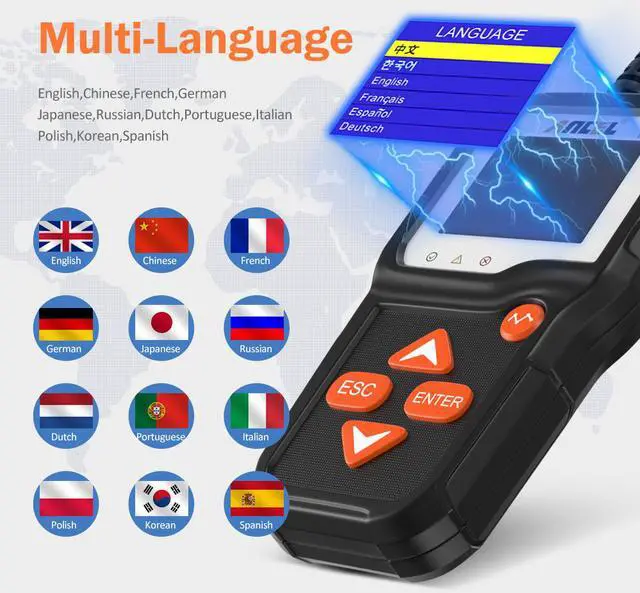 Alt view image 4 of 7 - ANCEL BA301 Car Battery Tester for 6V 12V Analyzer Car Quick Cranking Charging Tester 100 to 2000 CCA Battery Tester