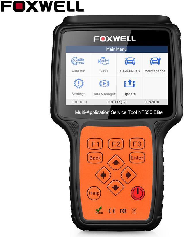 FOXWELL NT650 Elite Professional Automotive Diagnostic Tool Full Systerm  with 28 Reset Fuctions ABS EPB Injector Throttle TPMS Immo DPF Oil Code