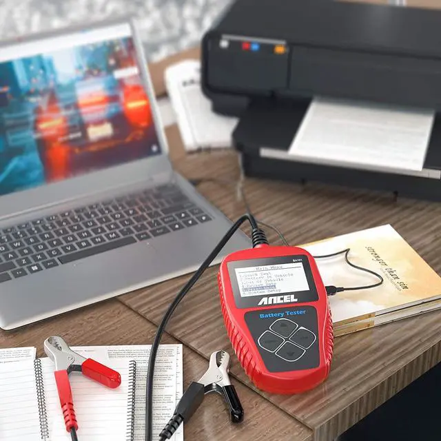 Alt view image 6 of 7 - ANCEL BA101 Professional 12V 100-2000 CCA 220AH Automotive Load Battery Tester Digital Analyzer