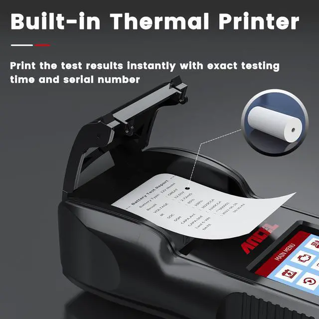 Alt view image 7 of 7 - ANCEL BST600 12V/24V 100-2000 CCA Automotive Battery Load Tester for Heavy Duty Trucks and Cars
