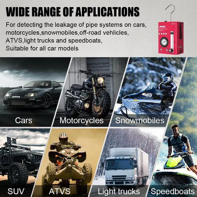 Alt view image 3 of 7 - ANCEL S3000 Car Smoke Machine Automotive Smoke Leak Detector Car All Pipe Dual Mode EVAP System Leakage Locator Diagnostic Tool with Air Flowmeter & Oil Level Gauge for Vehicle Boat Truck Motorcycle