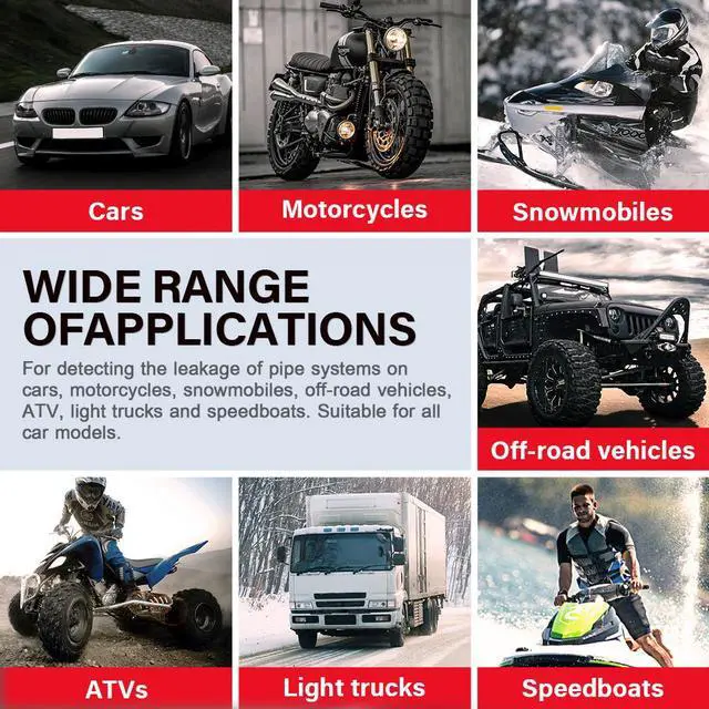 Alt view image 5 of 7 - ANCEL S1000 Car EVAP Smoke Leak Detector Oil Pipe Leaks Analyzer Tester Auto Gas Leakage Locator for 12V Cars