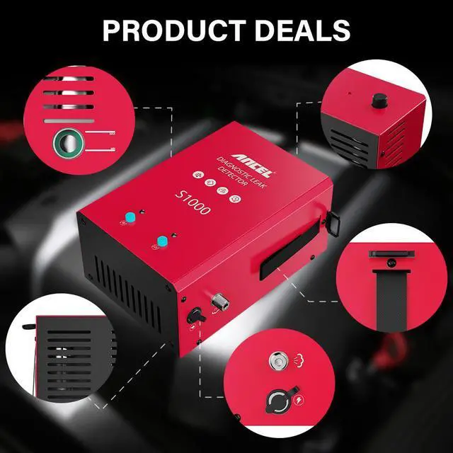 Alt view image 6 of 7 - ANCEL S1000 Car EVAP Smoke Leak Detector Oil Pipe Leaks Analyzer Tester Auto Gas Leakage Locator for 12V Cars