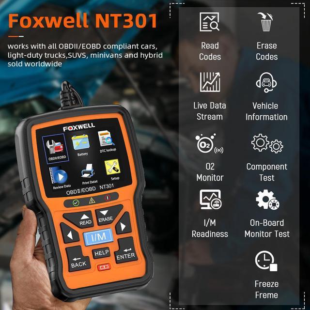 Foxwell NT301 OBD2 & EOBD Scanner Professional Enhanced Diagnostic