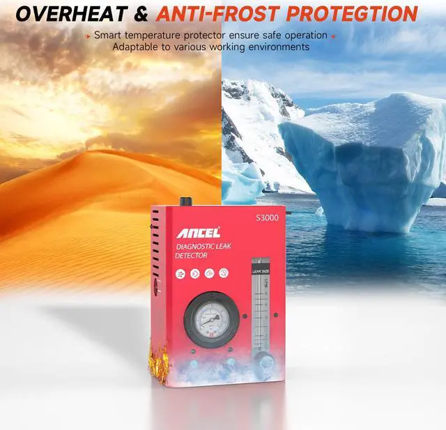 Alt view image 5 of 7 - ANCEL S3000 Car Smoke Machine Automotive Smoke Leak Detector Car All Pipe Dual Mode EVAP System Leakage Locator Diagnostic Tool with Air Flowmeter & Oil Level Gauge for Vehicle Boat Truck Motorcycle