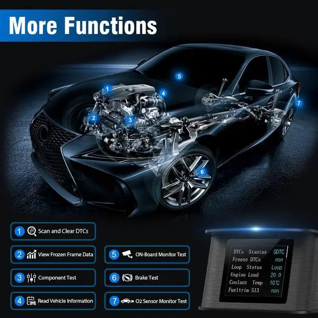 Alt view image 5 of 7 - Auto Digitale On-board Computer P10 HUD Head up Display Car Over Speed Alarm OBD2 Scanner