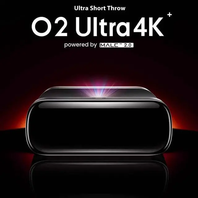 Alt view image 2 of 7 - JmGO O2 Ultra 4K Ultra Short Throw Projector | MALC 2.0 Triple-Color Laser 2800 CVIA Lumen | MT9679 4GB 64GB | DYNAUDIO Speaker | Chinese Version to English Support, Pair with KD3 Google TV Stick