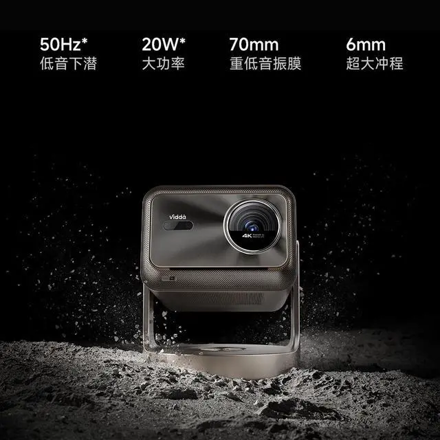 Alt view image 6 of 7 - Hisense Vidda C2 Ultra 4K Projector | 0.9~1.5:1 Short Throw | MCL.38 Triple Color Laser 3000 CVIA Lumen | Sound by JBL | MT9679 4G 128G | HDMI 2.1 WiFi 6 | CHINESE Version English with KD3 TV Stick