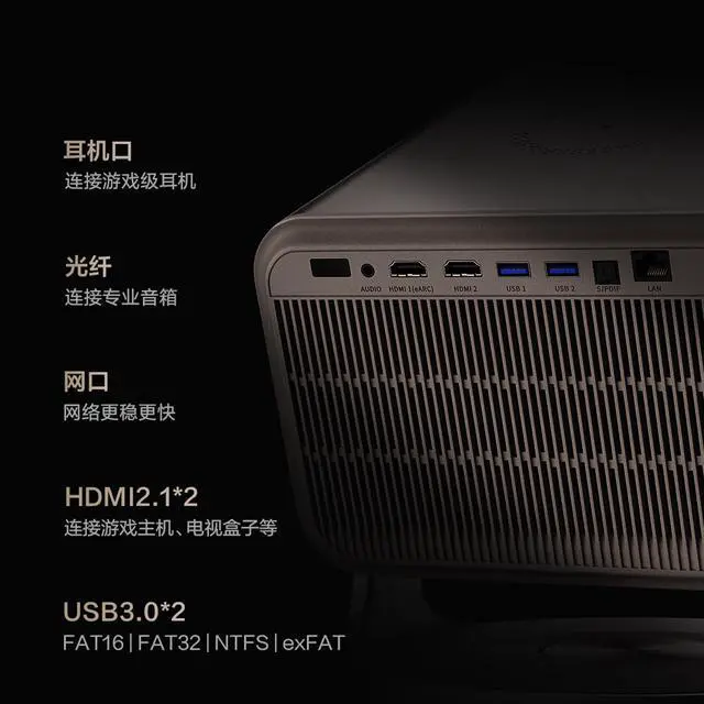 Alt view image 7 of 7 - Hisense Vidda C2 Ultra 4K Projector | 0.9~1.5:1 Short Throw | MCL.38 Triple Color Laser 3000 CVIA Lumen | Sound by JBL | MT9679 4G 128G | HDMI 2.1 WiFi 6 | CHINESE Version English with KD3 TV Stick