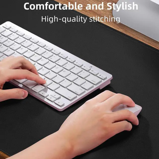 Alt view image 3 of 7 - NUOYOU Leather Desk Mat Large Mouse Pad Non-Slip Waterproof Laptop Computer Desk Pad Table Blotter Protector Durable Writing Pad for Office and Home (Black, 80x40cm)