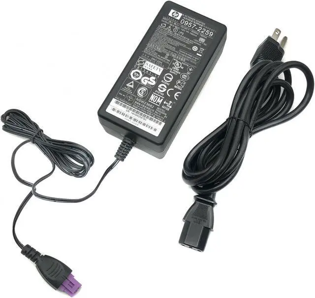Alt view image 4 of 7 - Genuine HP AC Adapter Power Supply  0957-2259 32V 1560mA (1.56A) for Photosmart C5175 C5177 C5180 Printer 3-Pin w/Cord OEM