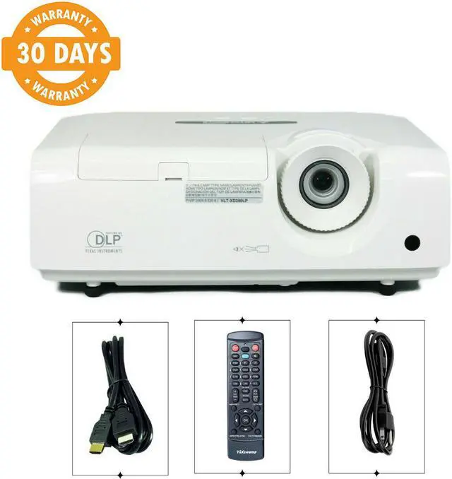 Main image of Mitsubishi XD250U DLP Projector 2700 Lumens HD HDMI 1080i 1024 x 768 w/Remote Home Theater Professional Streaming with Accessories bundle