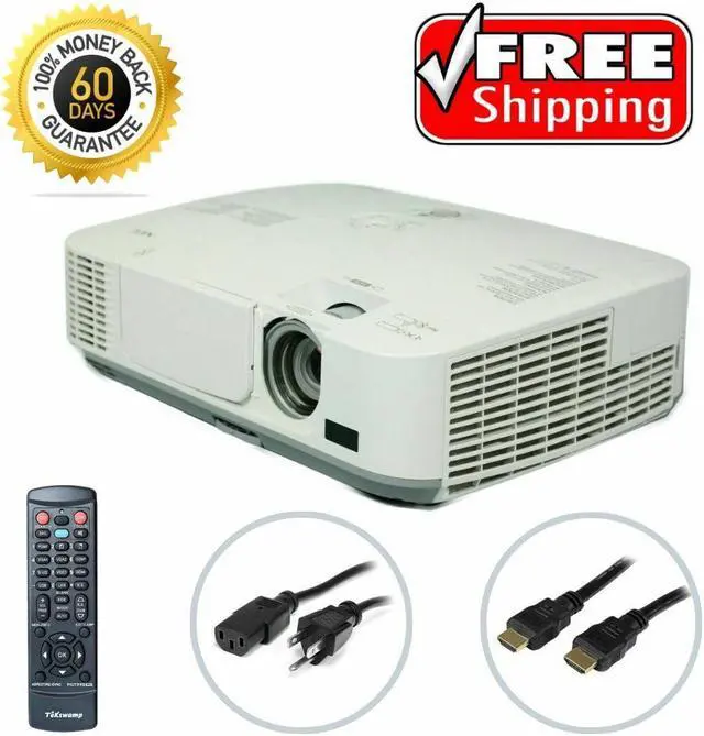 Main image of NEC NP-M260X 3LCD Projector Meeting Room 2600 ANSI HD HDMI 1080p 1024 x 768 w/Remote Home Theater Professional Streaming with Accessories bundle