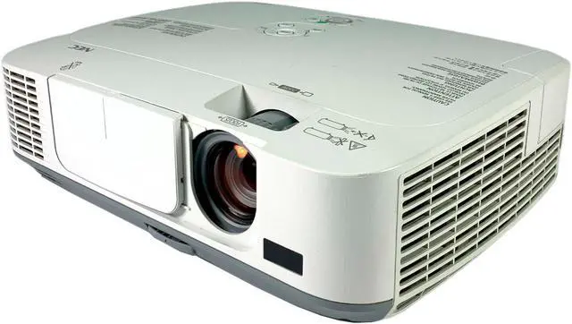 Alt view image 2 of 7 - NEC NP-M271X 3LCD Projector for Golf Race Flight Simulator Gaming 1080p 2700 ANSI USB w/Bundle