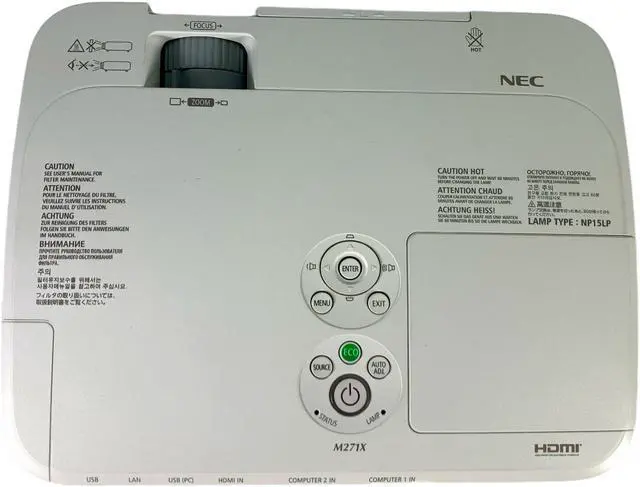 Alt view image 6 of 7 - NEC NP-M271X 3LCD Projector for Golf Race Flight Simulator Gaming 1080p 2700 ANSI USB w/Bundle